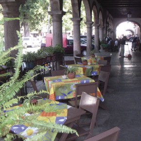 Cafe on the square in Patzcuaro