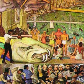 Unidad Panamericana Panel 2 (Pan American Unity Panel 2) By Diego Rivera. City College of San Francisco, California. 1940