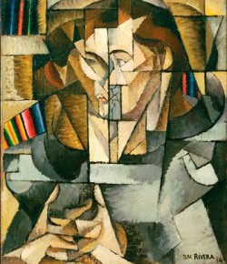Cubist portrait called Retrato Jacques Lipschitz, by Diego Rivera, 1916