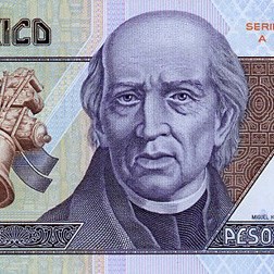The colorful currency of Mexico honors history